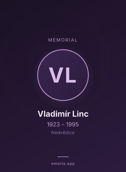 Memorial portrait of Vladimír Linc