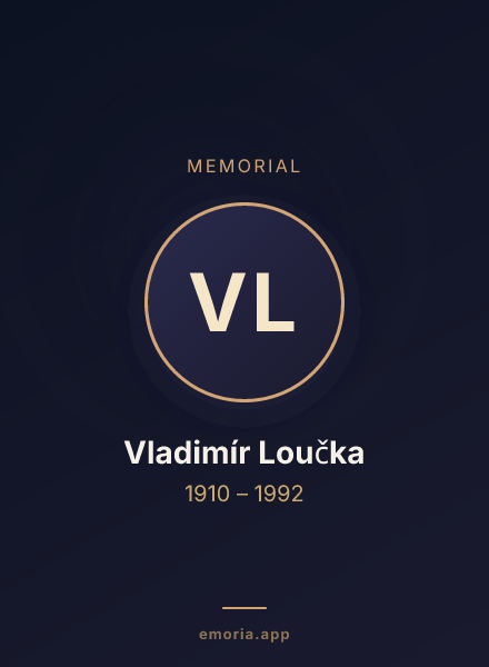 Memorial portrait of Vladimír Loučka