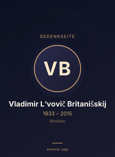 Gedenkportrait von Vladimir L‘vovič Britanišskij