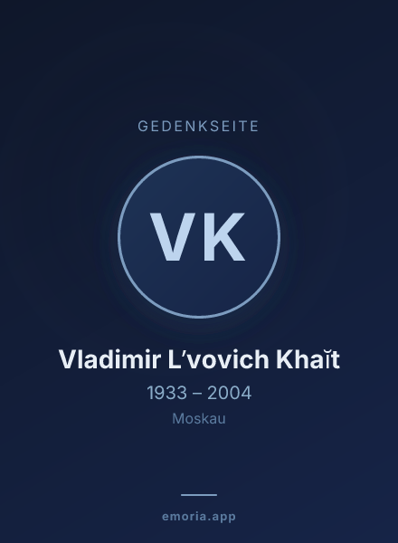 Gedenkportrait von Vladimir Lʹvovich Khaĭt