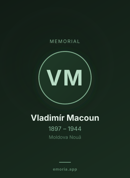 Memorial portrait of Vladimír Macoun