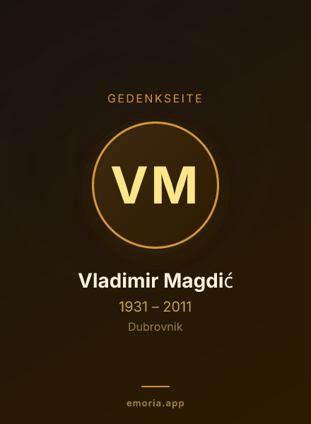 Gedenkportrait von Vladimir Magdić