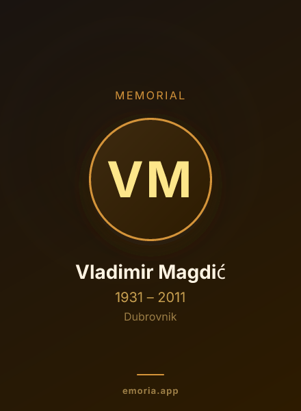 Memorial portrait of Vladimir Magdić