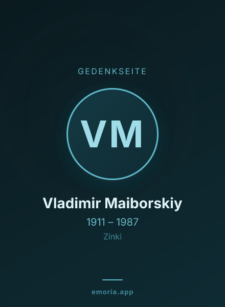 Gedenkportrait von Vladimir Maiborskiy