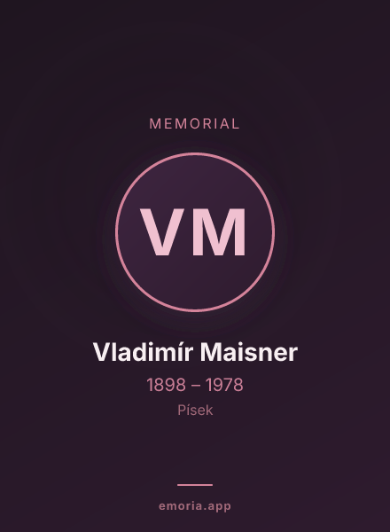 Memorial portrait of Vladimír Maisner