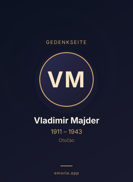 Gedenkportrait von Vladimir Majder