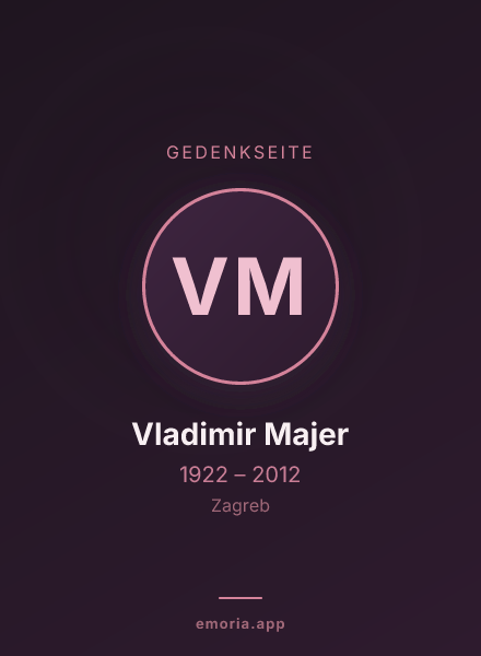 Gedenkportrait von Vladimir Majer