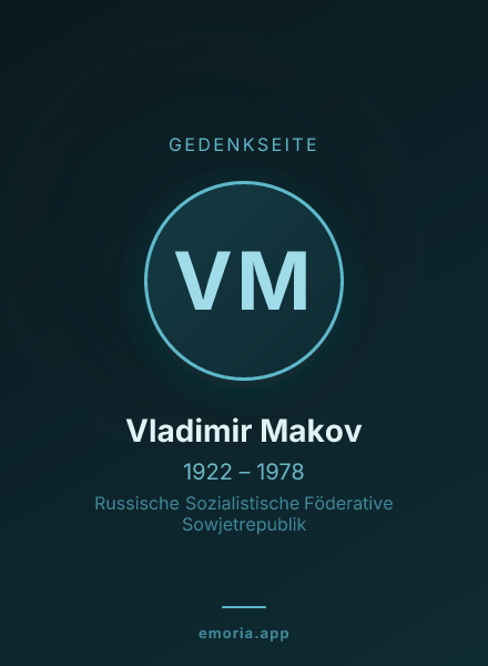 Gedenkportrait von Vladimir Makov