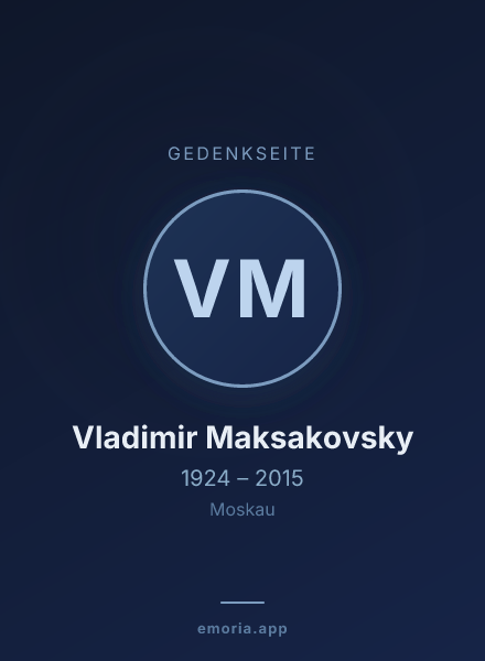 Gedenkportrait von Vladimir Maksakovsky