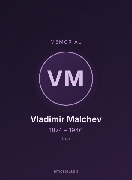 Memorial portrait of Vladimir Malchev