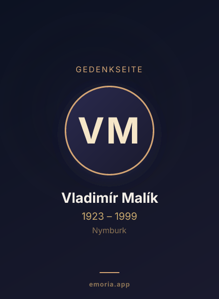 Gedenkportrait von Vladimír Malík
