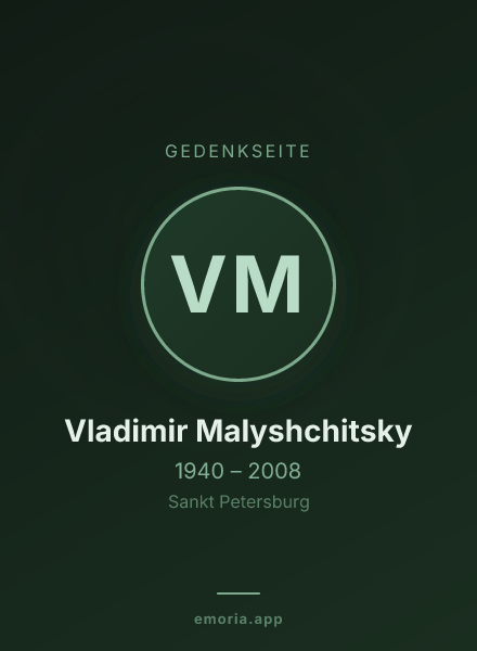 Gedenkportrait von Vladimir Malyshchitsky