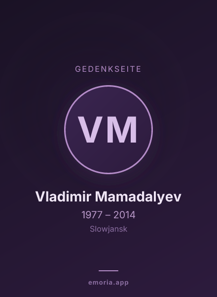 Gedenkportrait von Vladimir Mamadalyev