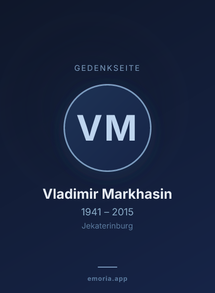 Gedenkportrait von Vladimir Markhasin