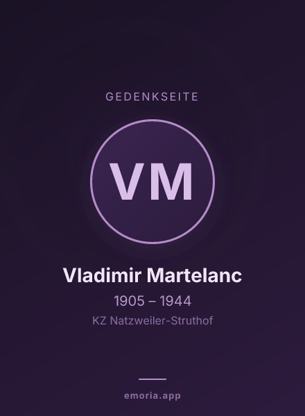 Gedenkportrait von Vladimir Martelanc