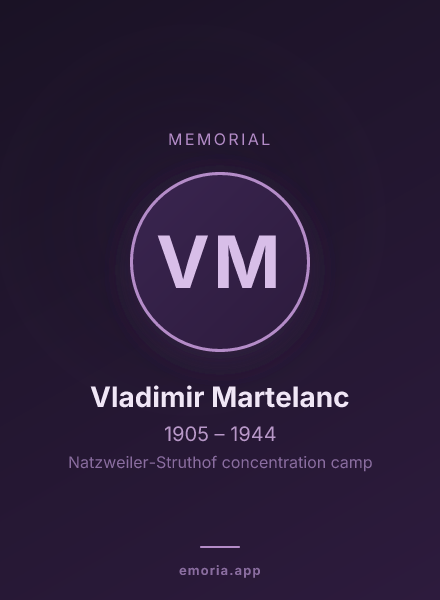Memorial portrait of Vladimir Martelanc