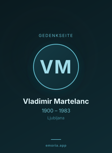 Gedenkportrait von Vladimir Martelanc