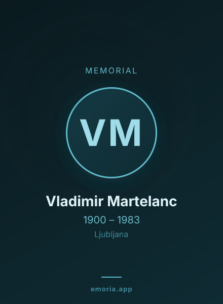 Memorial portrait of Vladimir Martelanc