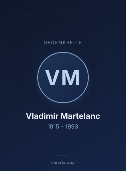 Gedenkportrait von Vladimir Martelanc