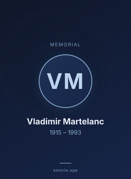 Memorial portrait of Vladimir Martelanc