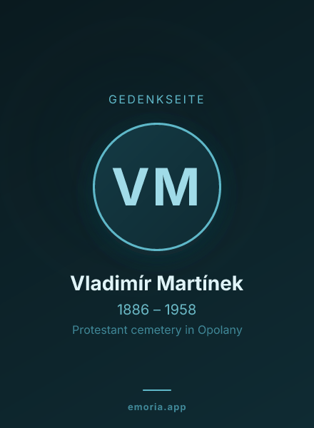 Gedenkportrait von Vladimír Martínek