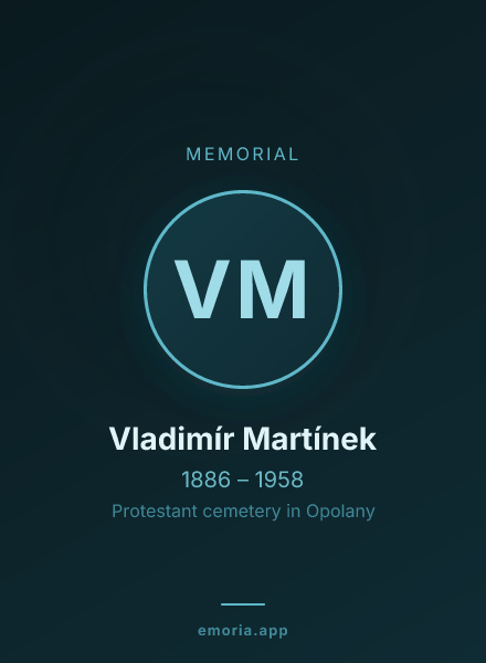 Memorial portrait of Vladimír Martínek