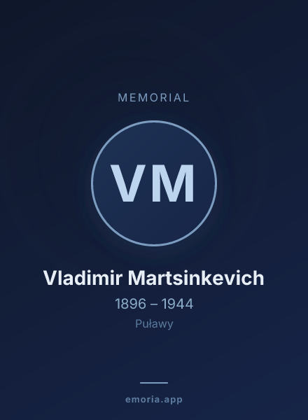 Memorial portrait of Vladimir Martsinkevich