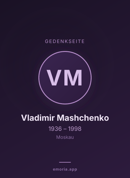 Gedenkportrait von Vladimir Mashchenko