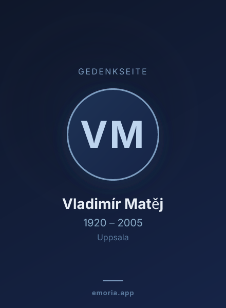 Gedenkportrait von Vladimír Matěj