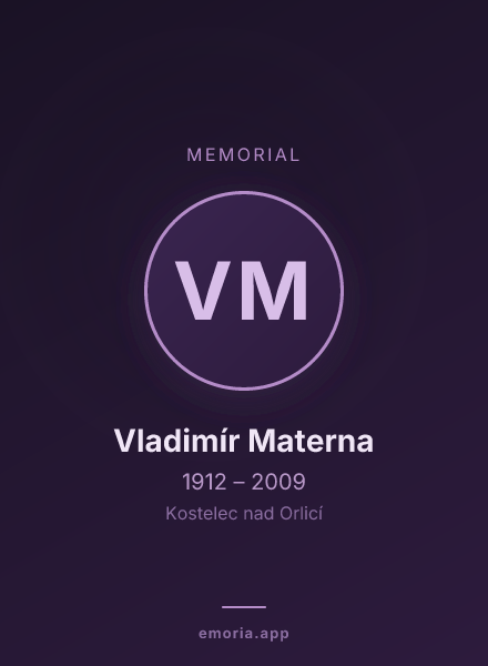 Memorial portrait of Vladimír Materna