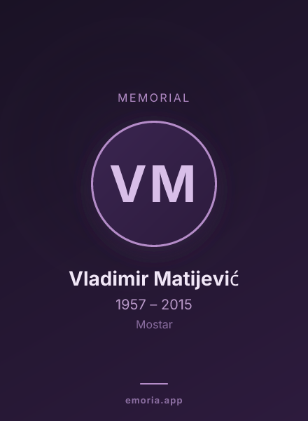 Memorial portrait of Vladimir Matijević