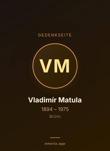 Gedenkportrait von Vladimír Matula