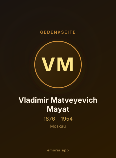 Gedenkportrait von Vladimir Matveyevich Mayat