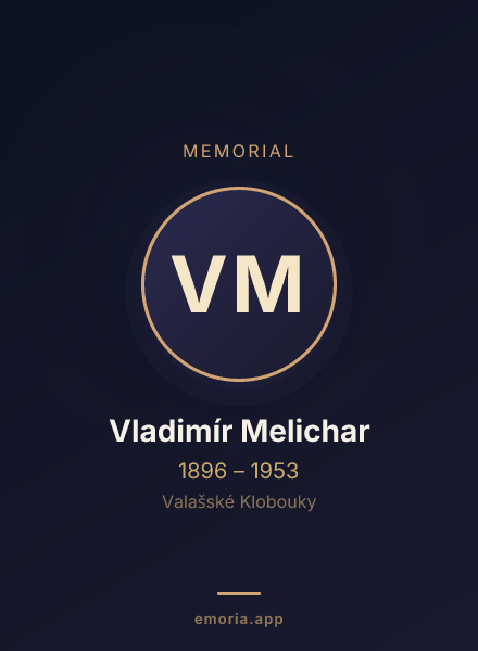 Memorial portrait of Vladimír Melichar