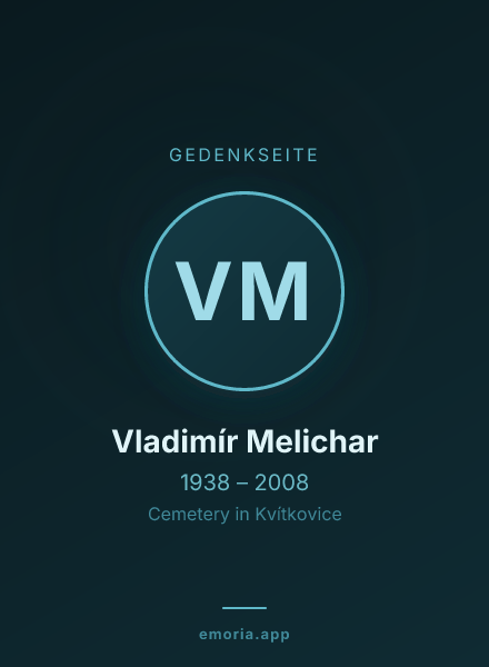 Gedenkportrait von Vladimír Melichar