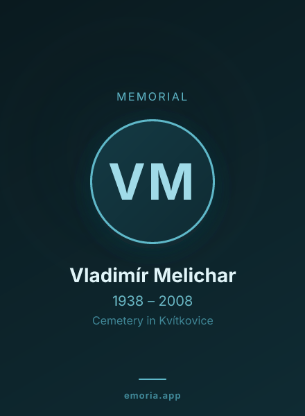Memorial portrait of Vladimír Melichar