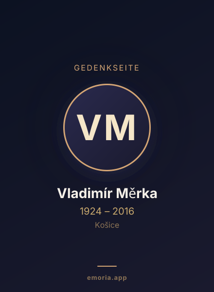 Gedenkportrait von Vladimír Měrka