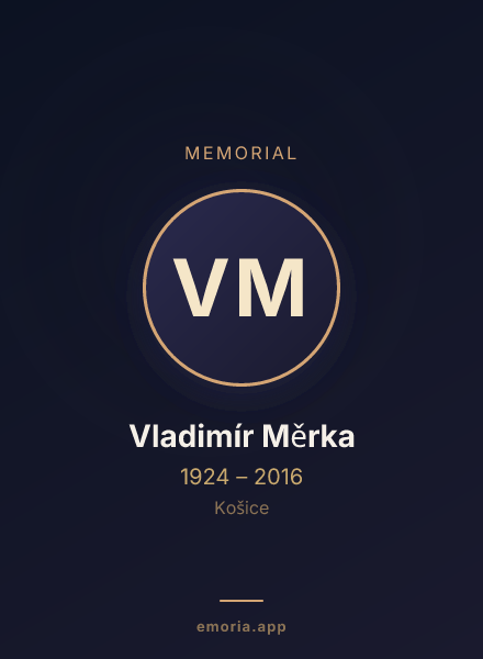 Memorial portrait of Vladimír Měrka