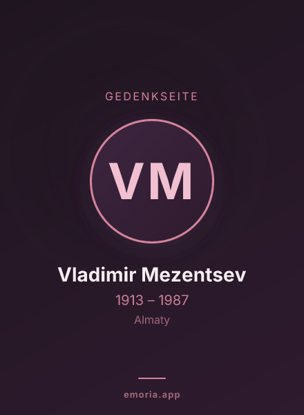 Gedenkportrait von Vladimir Mezentsev