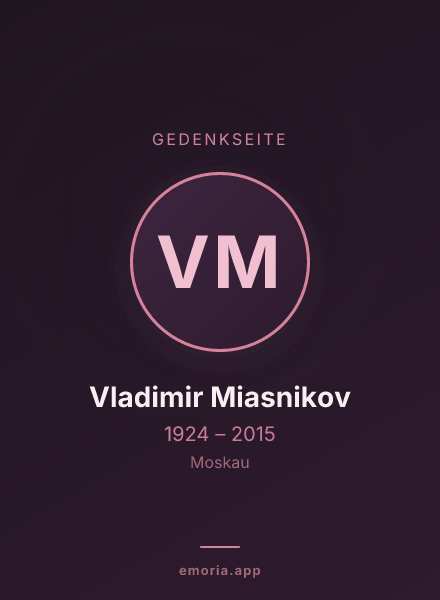 Gedenkportrait von Vladimir Miasnikov