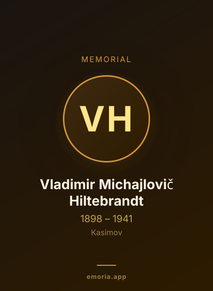 Memorial portrait of Vladimir Michajlovič Hiltebrandt