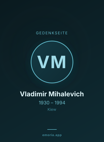 Gedenkportrait von Vladimir Mihalevich