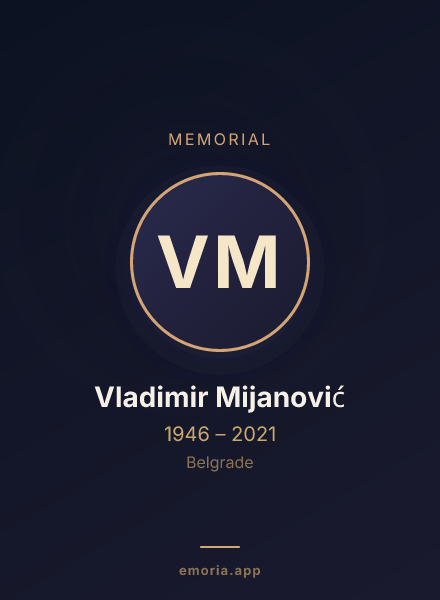 Memorial portrait of Vladimir Mijanović