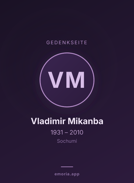Gedenkportrait von Vladimir Mikanba