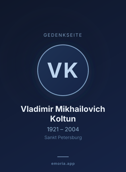 Gedenkportrait von Vladimir Mikhailovich Koltun