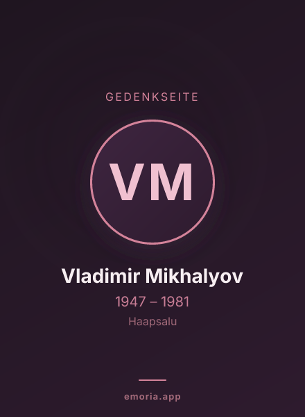 Gedenkportrait von Vladimir Mikhalyov