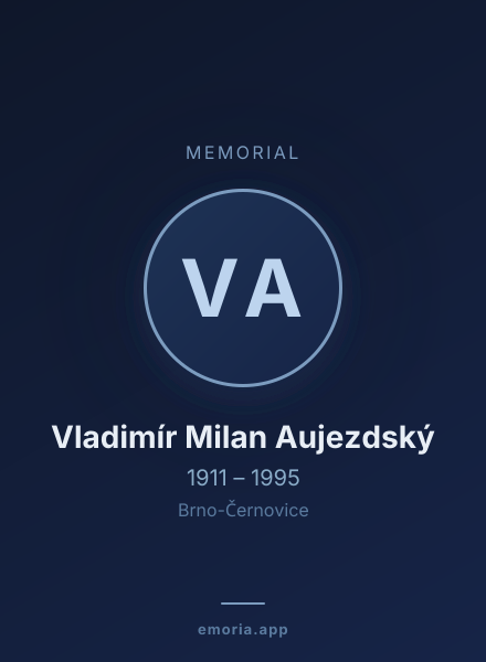 Memorial portrait of Vladimír Milan Aujezdský