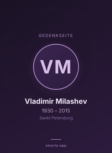 Gedenkportrait von Vladimir Milashev