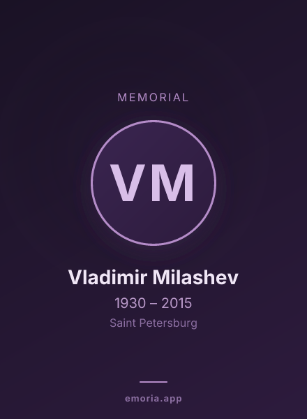 Memorial portrait of Vladimir Milashev