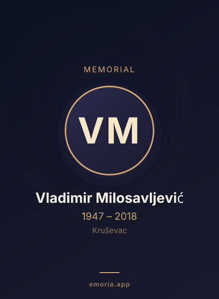 Memorial portrait of Vladimir Milosavljević